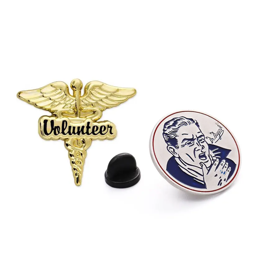 custom metal first-aid kit medical enamel lapel pin