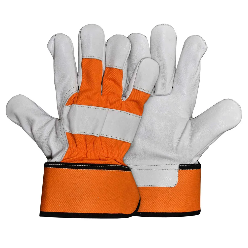 Double Palm Split Leather Construction Working Gloves Rigger Gloves