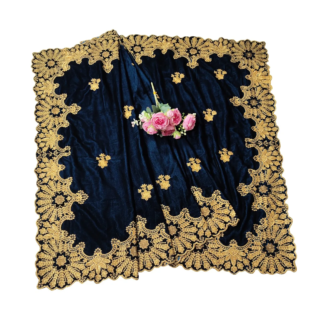 New Designer Heavy Embroidery Work Partywear Wedding Wear Bride Velvet Shawl With Low Price Modern Fashion Designs of Ethenic