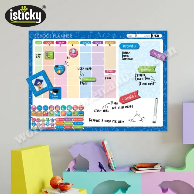 
Custom School Planner Removable Wall Sticker for Kids 