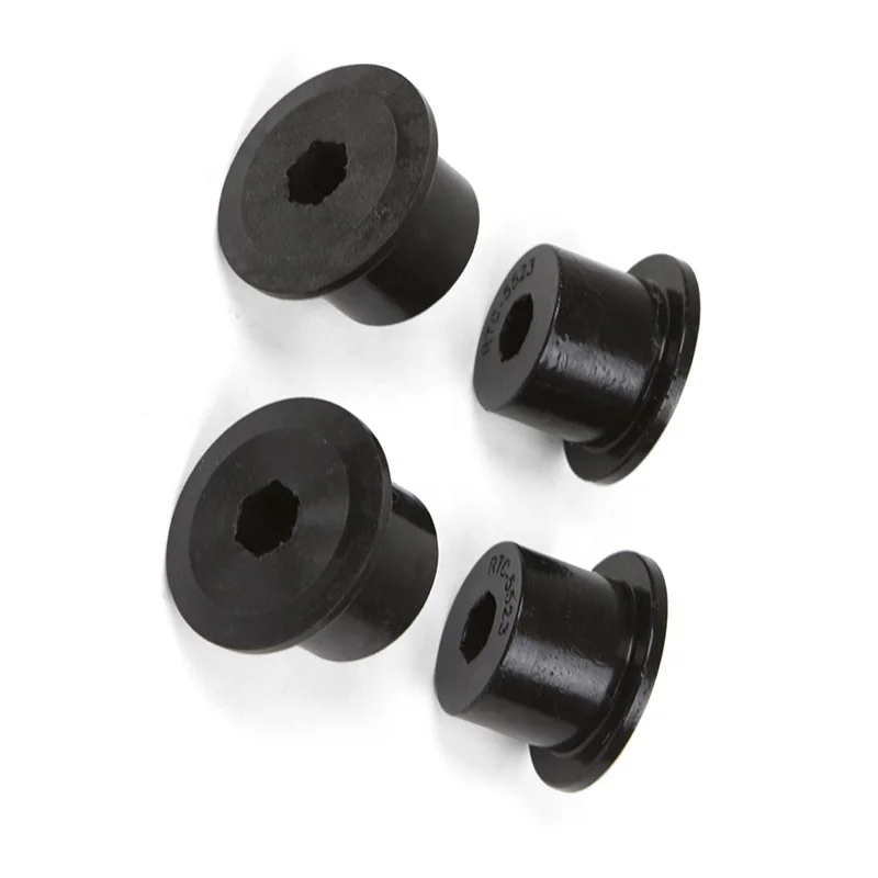 
Injection Molding Parts Black Flange Bushing Silicone Rubber Parts 