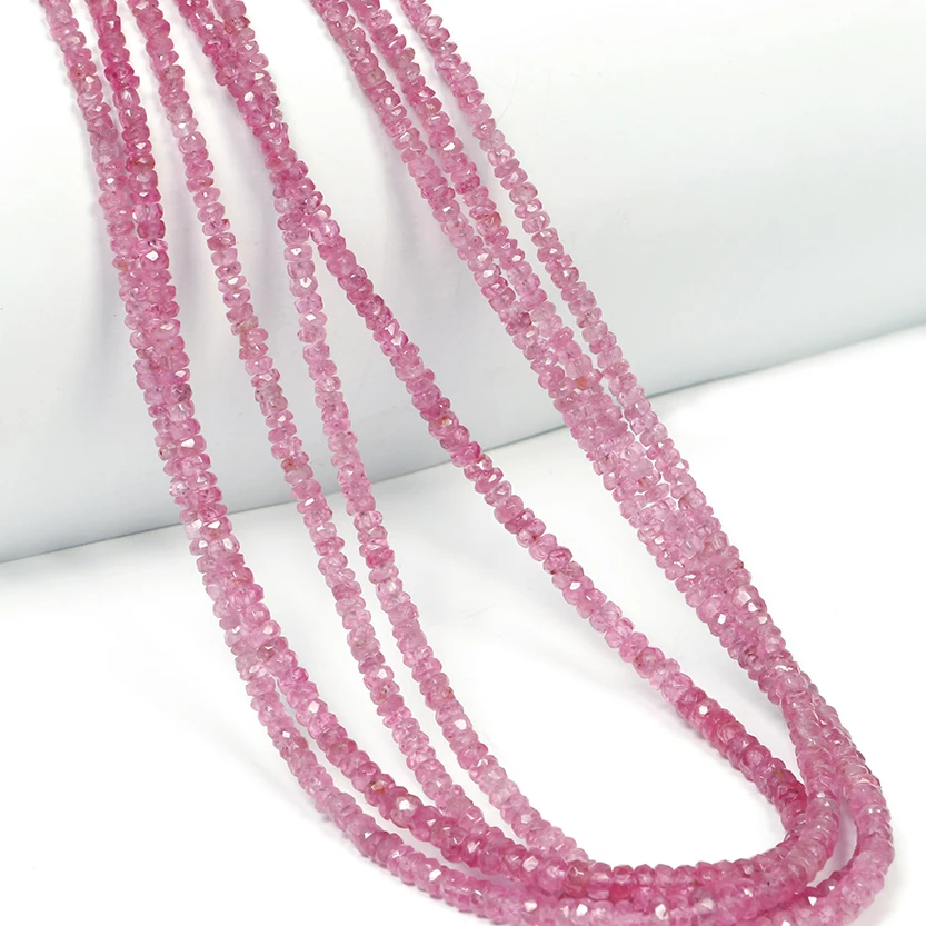 
Best Quality Gemstone Extremely Rare Natural Red Spinel Faceted Rondelle Shape Gemstone Beads Red spinel faceted beads 