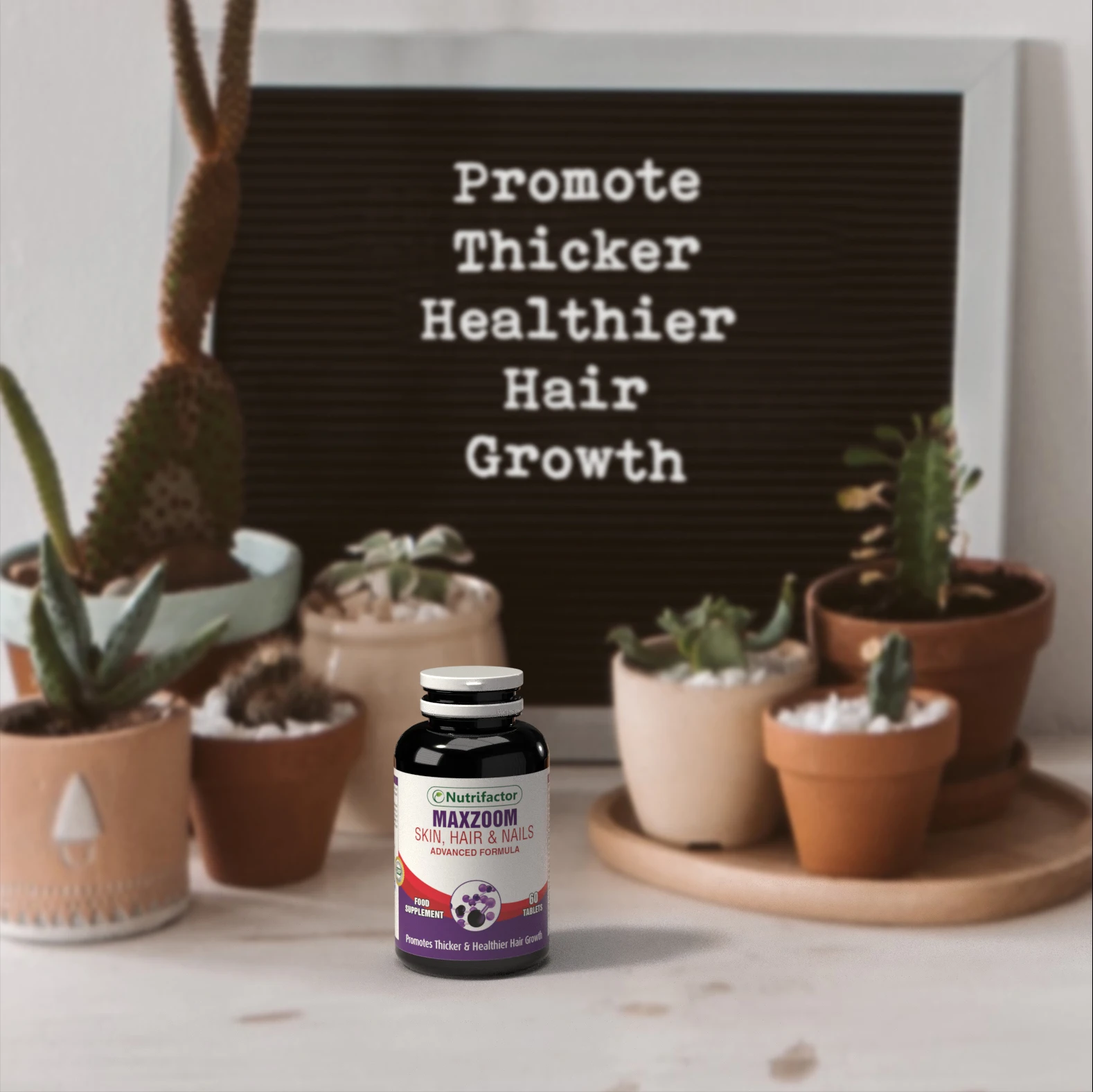 
MAXZOOM Halal Food Supplement Vitamin A C E B3 Biotin | MSM | Protect Repair and Nourish Hair Tablets Skin Women Beauty Product 