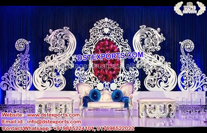 Мусульманские декоративные рамки для сцены Walima индуистские Свадебные волоконные украшения мусульманские свадебные сценические реквизиты