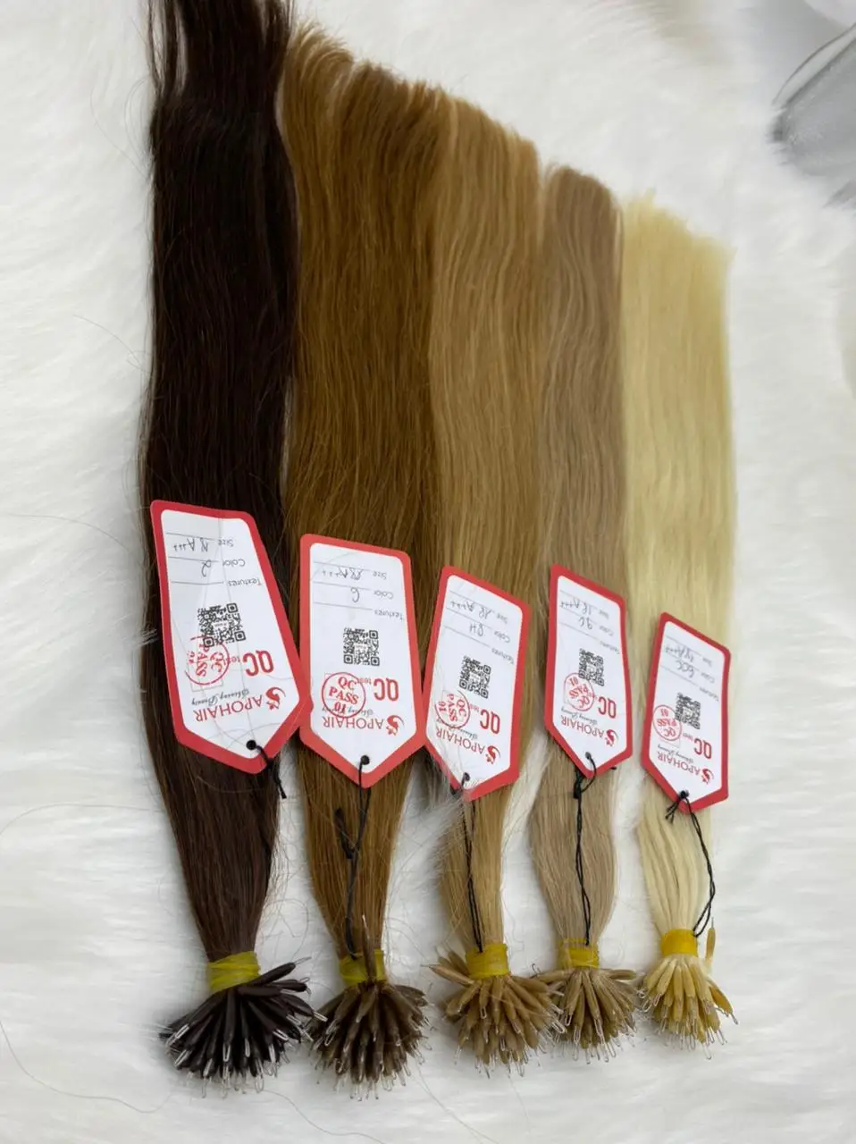 
Vietnamese Human Straight Mix Colors Nano Tip Hair Extension 