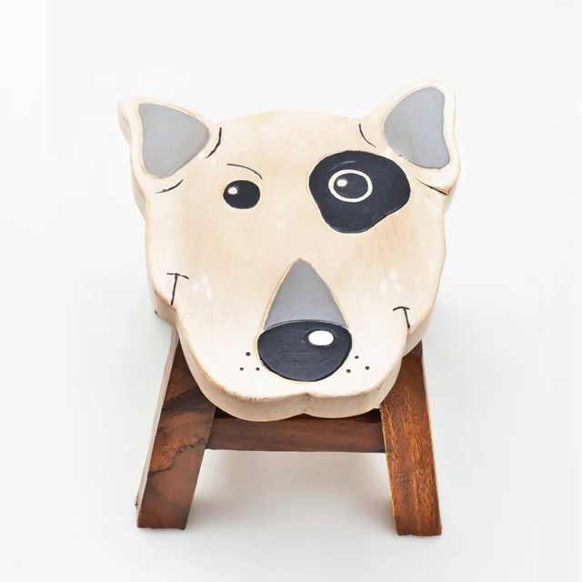 Высококачественный детский деревянный резная табуретка B215 239 Bull Terrier