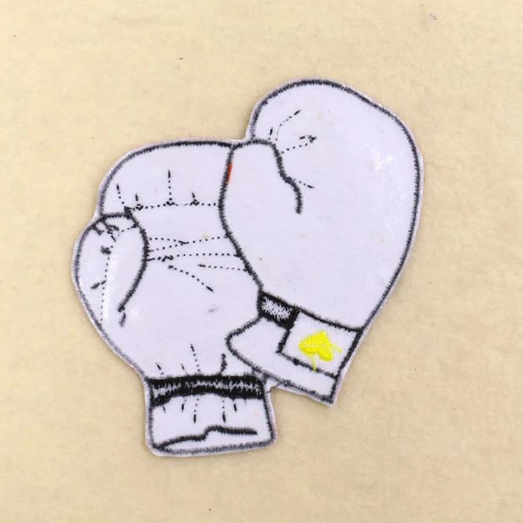 Boxing -Gloves Patch Iron on Patches for Clothing DIY Apparel Sewing Fabric Clothes Stickers Embroidery Applique T-shirt