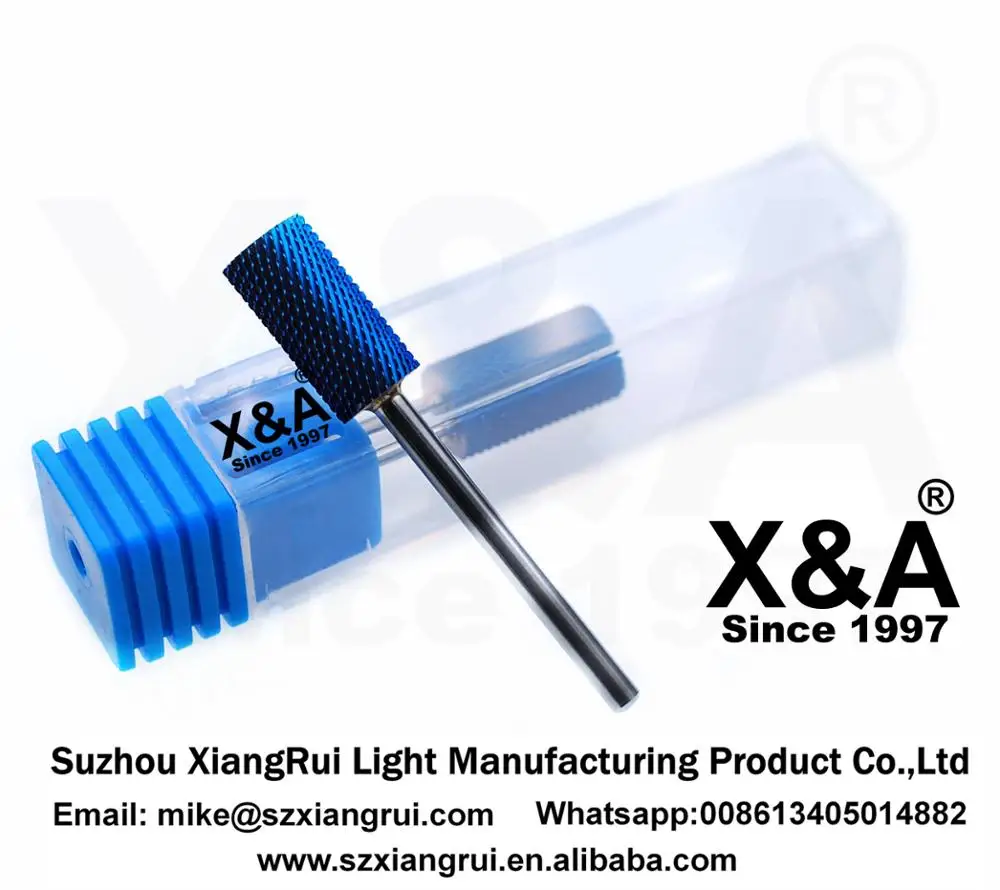 
X&A Brand Nail Drill Bit Tungsten Carbide Burr Big Barrel Nail Beauty Blue 3/32' drill bit 