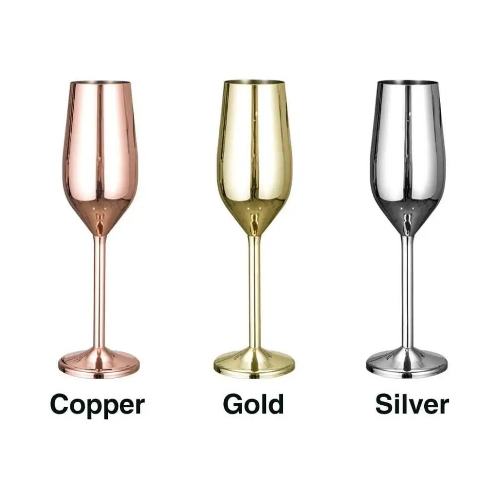 Custom Stainless Steel Red Wine Glass and Goblet with Clear Lid Unbreakable in gold and silver copper finishing from India