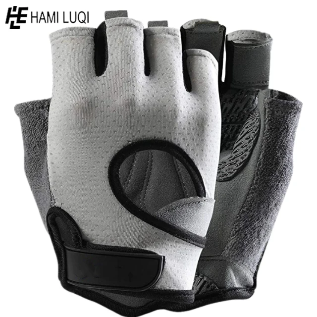 Customized Men Half-Finger Anti-slip Fitness Gym Gloves  Weight Lifting Exercise Gloves