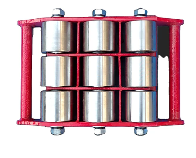 Machinery Mover, Industrial Dollies 15T Machinery Skate Dolly Roller Heavy Duty Mover with 9 Rollers CRA-15T-SW