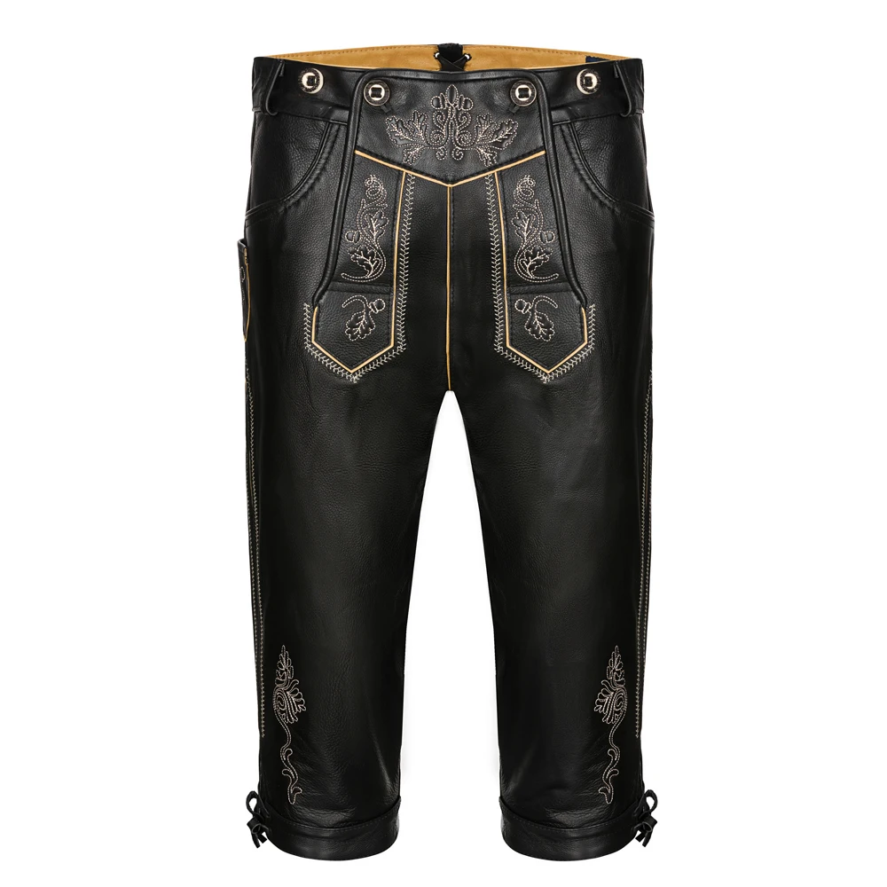 Мужские баварские шорты lederhosen черные октябрьские из высококачественной замши и кожи новейшие немецкие брюки с индивидуальным дизайном
