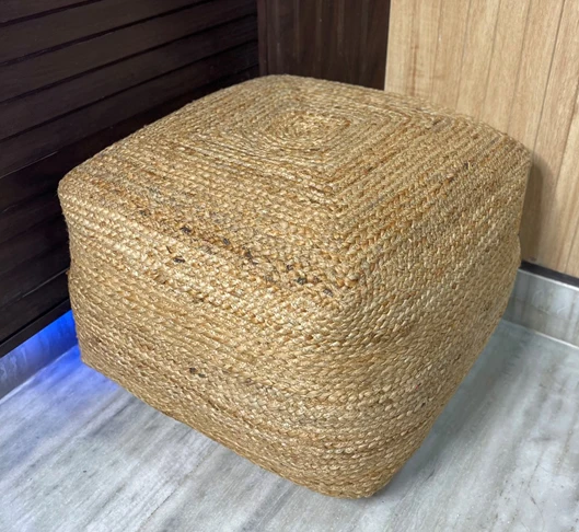 Нордический традиционный МАРОККАНСКИЙ ДИЗАЙН джутовая пуф-табурет ручной работы из хлопка для домашнего отеля ресторана спа церкви с естественной отделкой