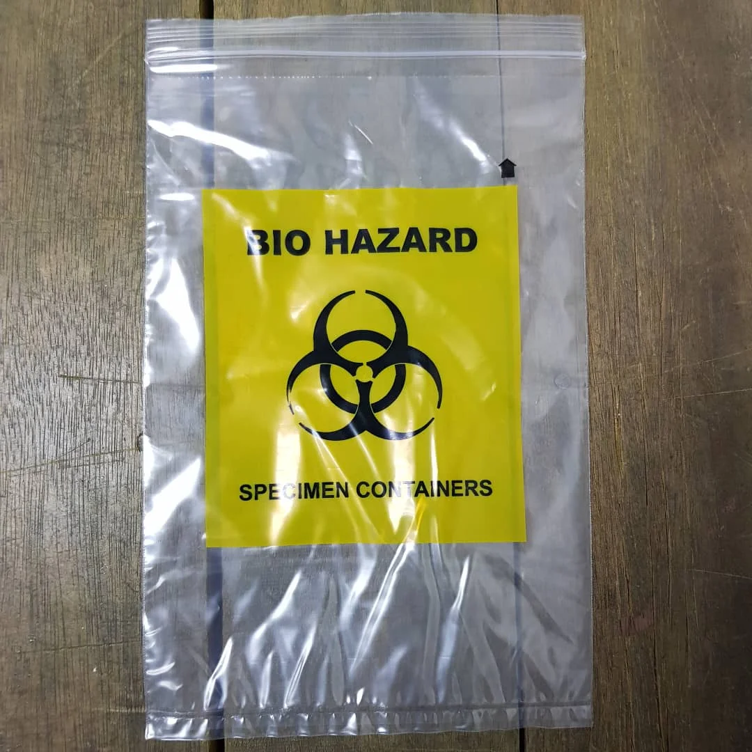 Biohazard specimen bag