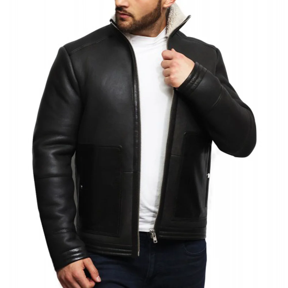 New Style Custom Shearling  Fleece Jacket Mens Winter Jacket Multi Pattern Jackets