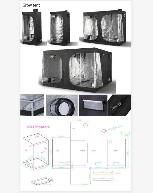 600D High Reflective Indoor Grow Tent 300*300*230cm For Garden Greenhouse Plant Growing mushroom growing kit