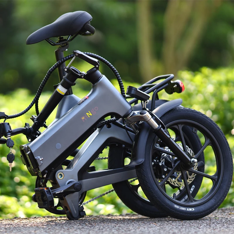 china manufacturer hot sale Lithium-ion Battery front shock absorber foldable 2 seat electric bicycle