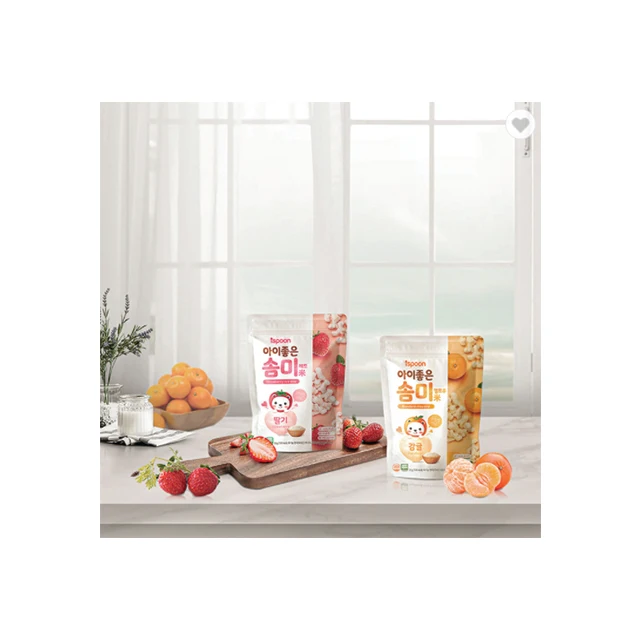 
Fruity Biscuit 100% Korean Organic Ingredients Grain Rice Snacks for Baby 