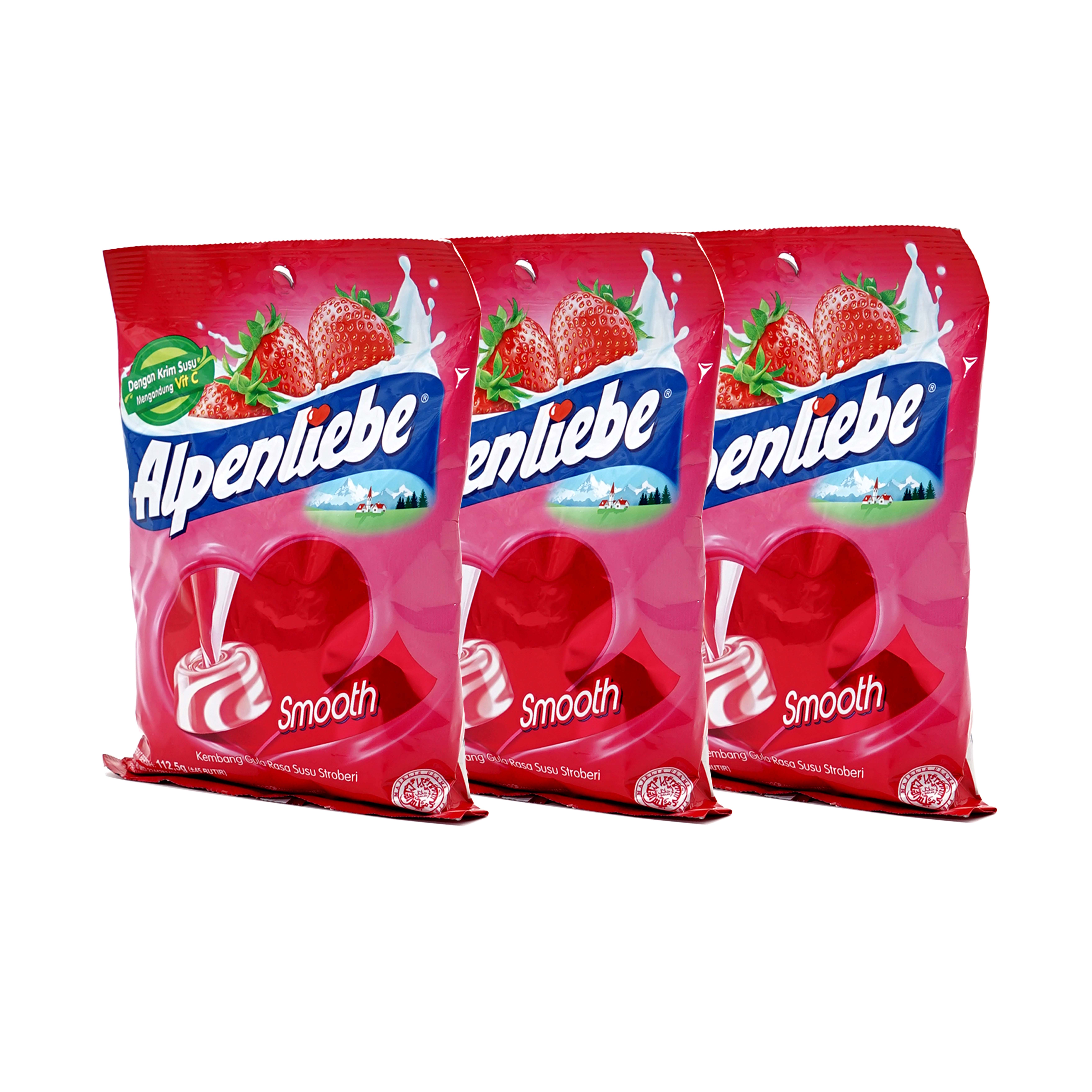 
Super Quality Alpenliebe Strawberry Candy 112g With Caramel with Healthy Milk 