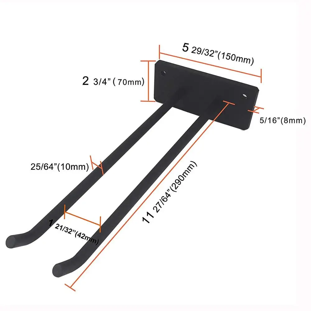 Wine hook/ wall mounted hanger garden tool storage rack organizer heavy duty rack hardware steel