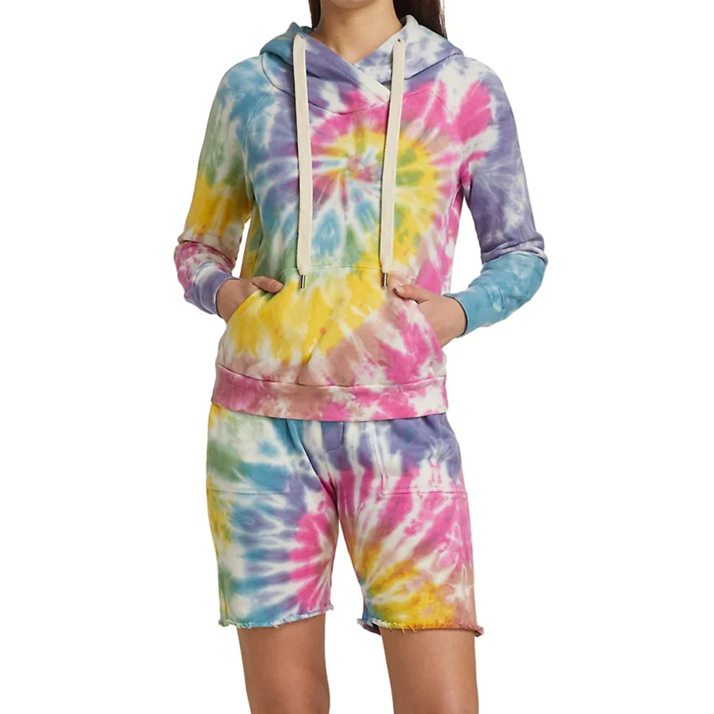Street Wear Women Tie Dye Winter Hoodies