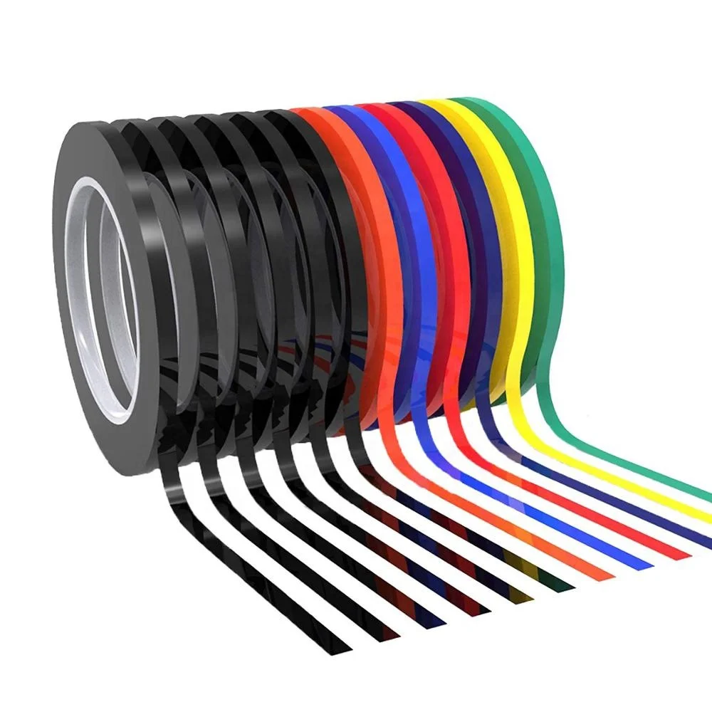 PE vinyl Glossy Black Skinny 3mm  white board artist marking grid tape