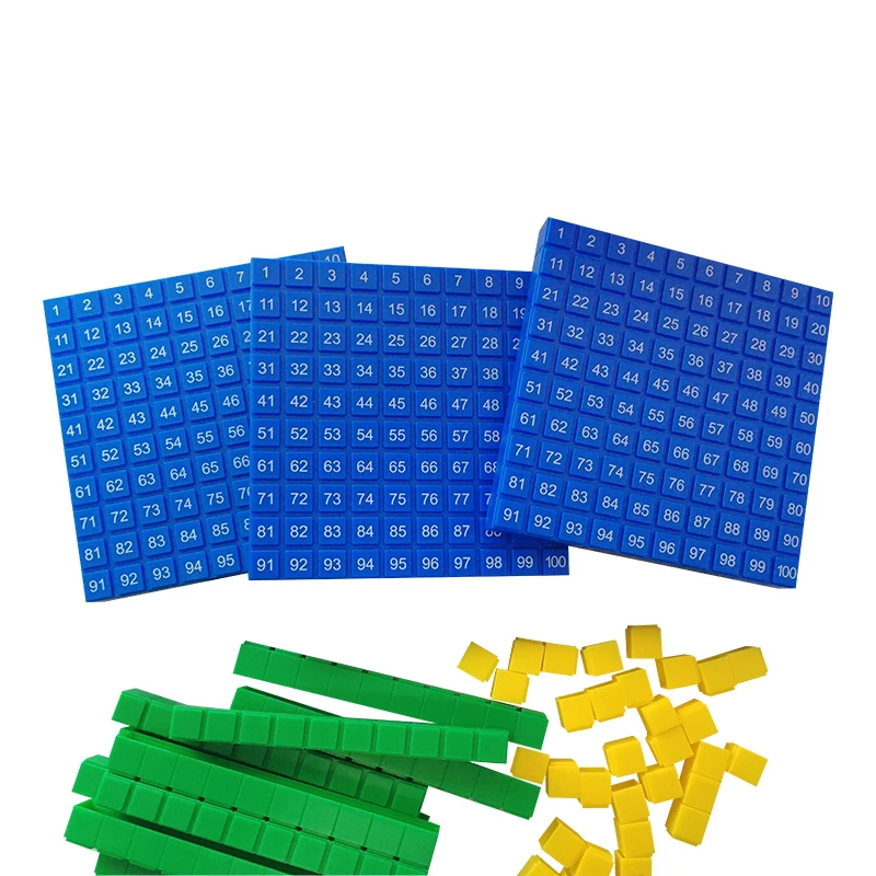 Stackable Base 10 Blocks Concave Pieces