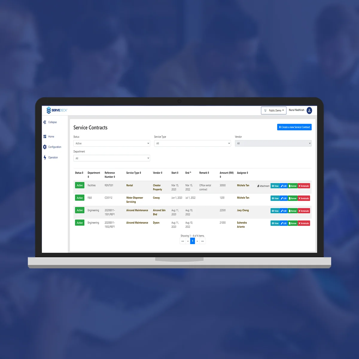 Best Price Mall Vendor & Contract Management Smart Facility Solution for Centralised Management and Check Contract Validity