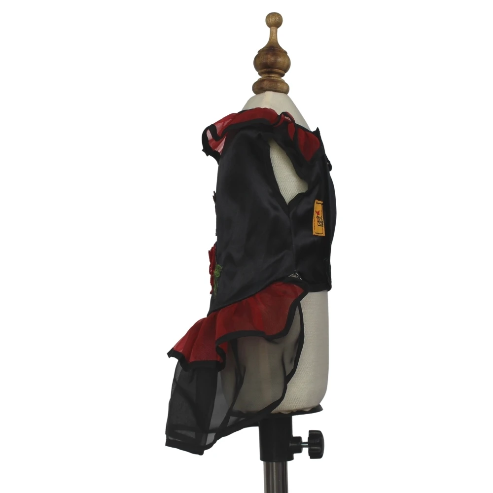 New Design 2021 Chiffon Pleated Round Neck Dress For Pet Dogs Apparel (Small Size)