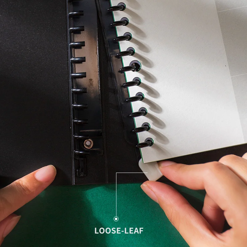 Wholesale A5 Custom Diary PP Cover Refillable Spiral Note Book Loose Leaf Binder Journal Notebook With 5 Colorful Dividers