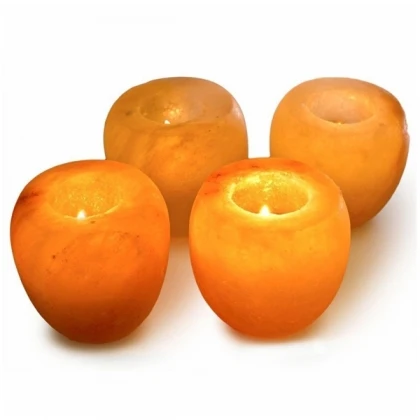 Natural Himalayan Salt Candles Crafts Gift Antiques Crystal Pink Rock Air Mood Fresher Stones Table Candle Ionizing