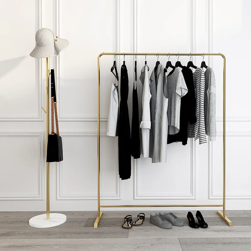 Hot selling High Quality matel Coat Rack Stand stainless steel storage hanging stand for clothes floor hanger for clothing shop
