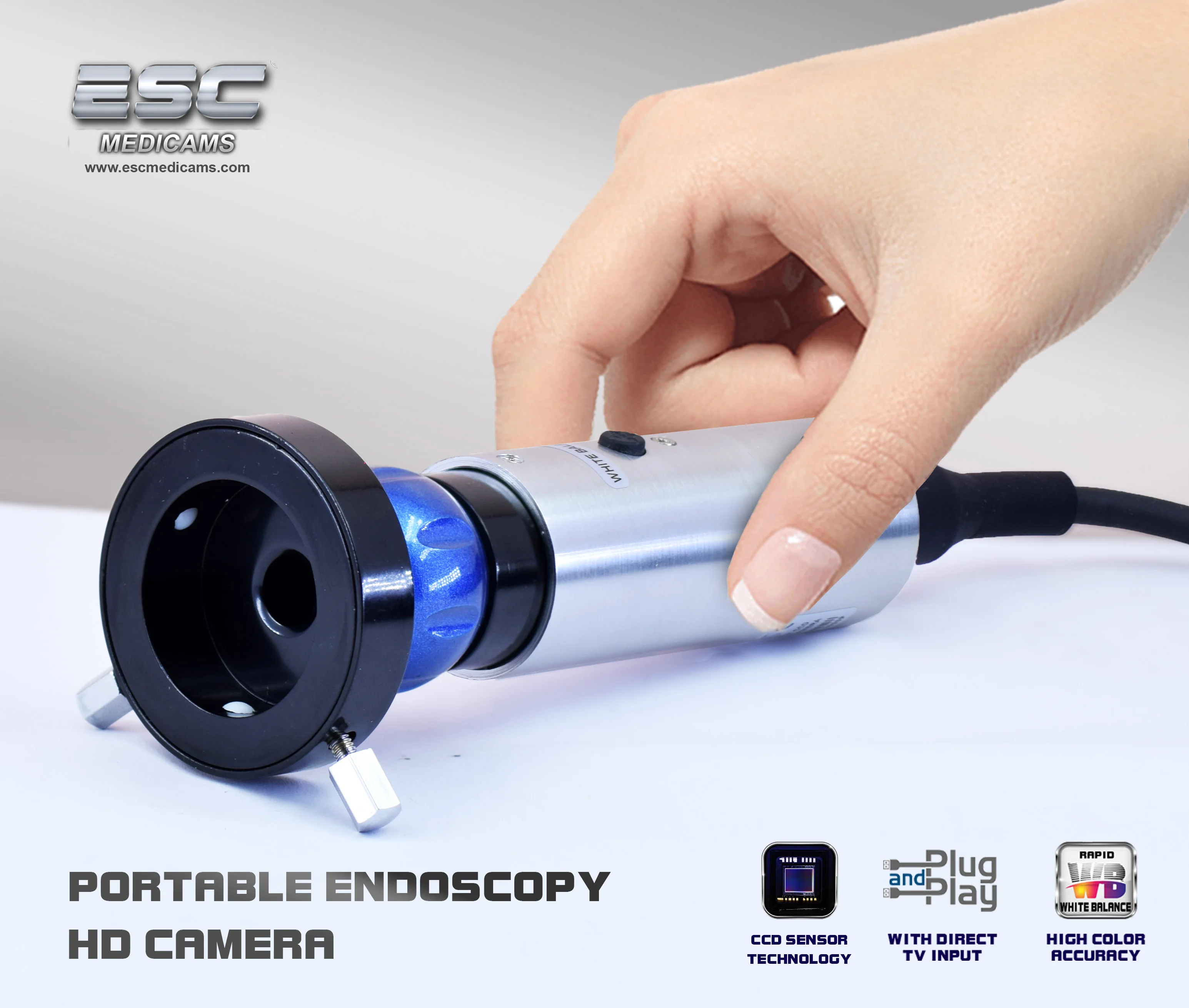 Портативная эндоскопическая камера, жесткий эндоскоп, эндоскопический блок для видеоэндоскопии 1,2 Мп CCD, чип Sony