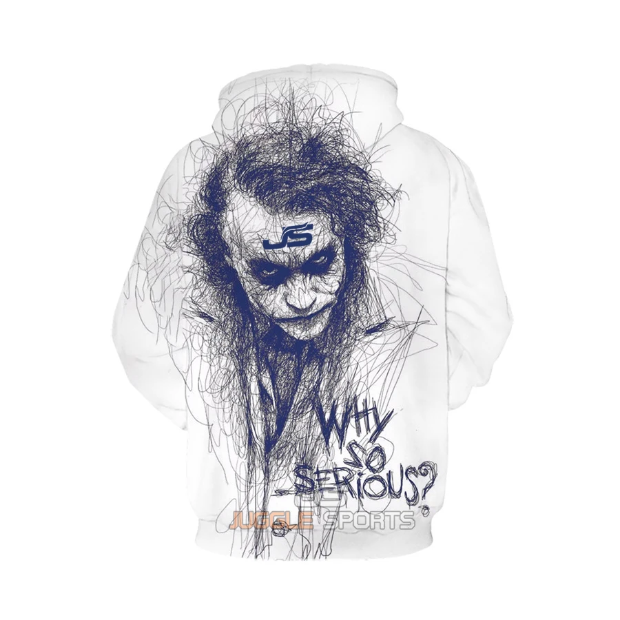 
3D Hoodies Printed Clown Joker Face Pattern sublimation Comfortable Fleece sweatshirts Hoodies Funny Hoody 