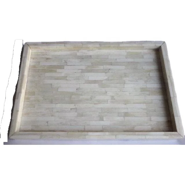 
Polished Bone inlay Rectangular Tray nautral colour size can be customized 