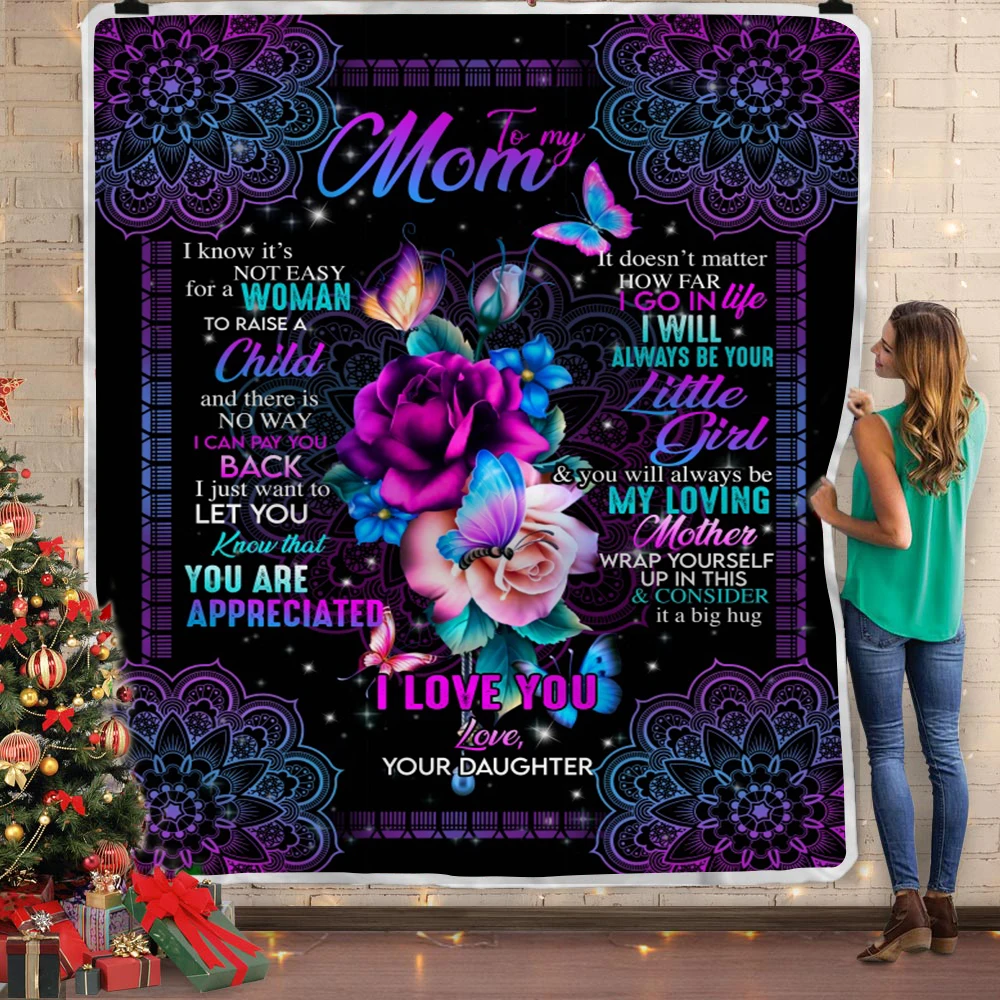 
To My Mom Mother Sherpa Fleece Blanket Soft Throw Wholesale Drop Shipping 
