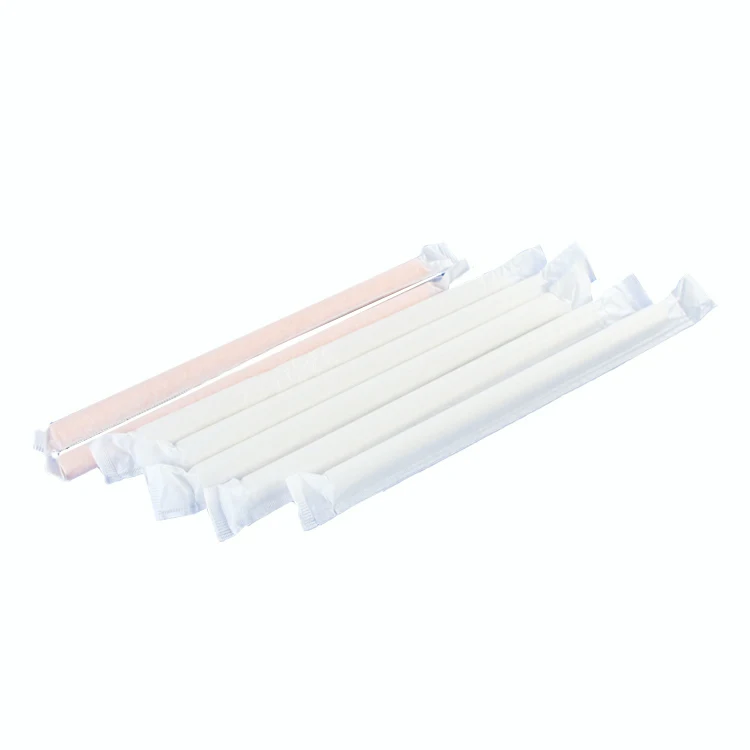 Low MOQ Compostable Plant Based Individually packaged Straws