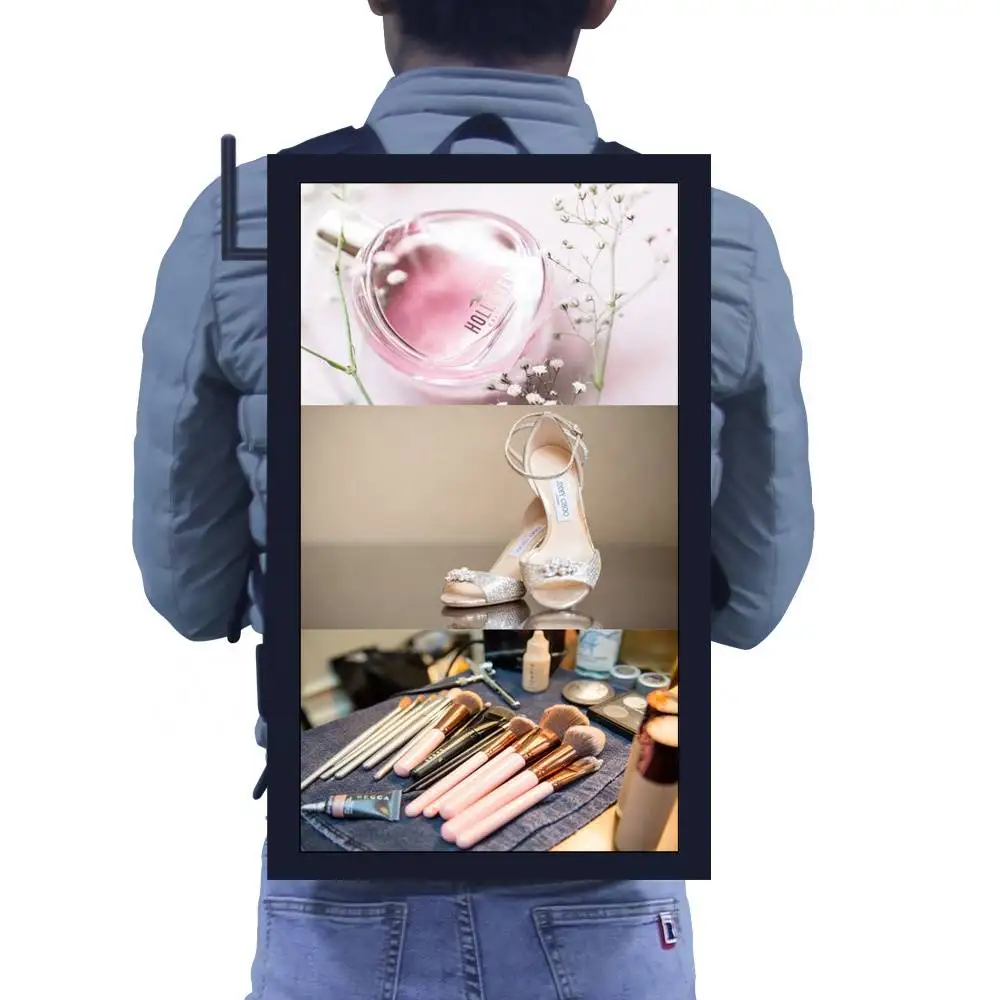 Latest Wifi/4G Innovative Backpack for Outdoor Advertising Screen with high brightness Display Backpack
