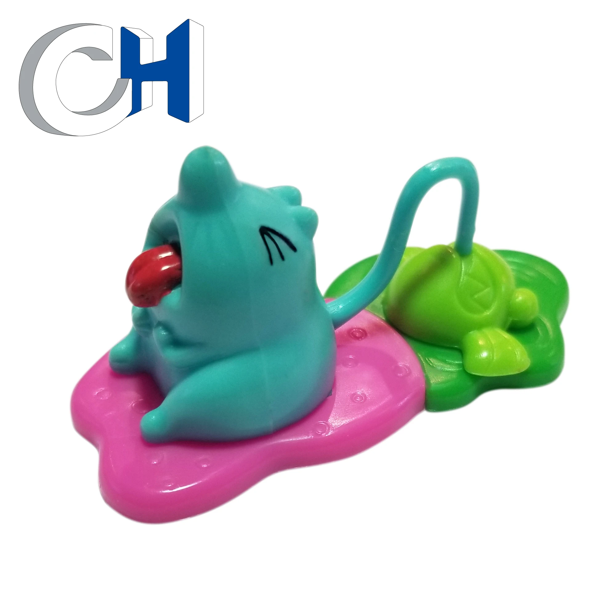 Wholesale Funny red Plastic hippo animal egg toys capsule