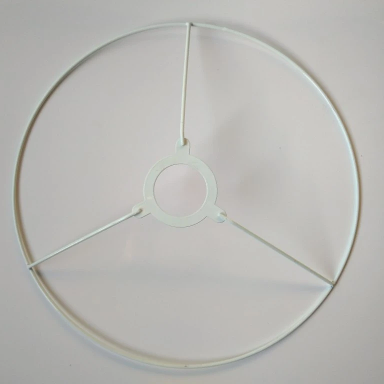 Lampshade Frame Ring for making Tapper Lamp Shades in White Cotton Fabric Table Lamps