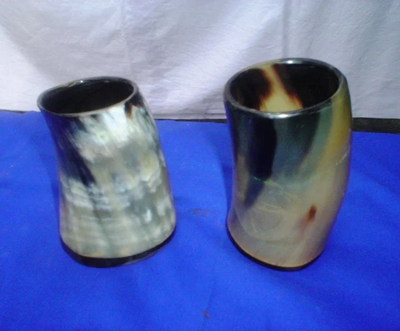Natural Viking Drinking Horn Mug Steins Mugs For Beer Wine Mead Ale Horn Tankard by SHAN INDIA