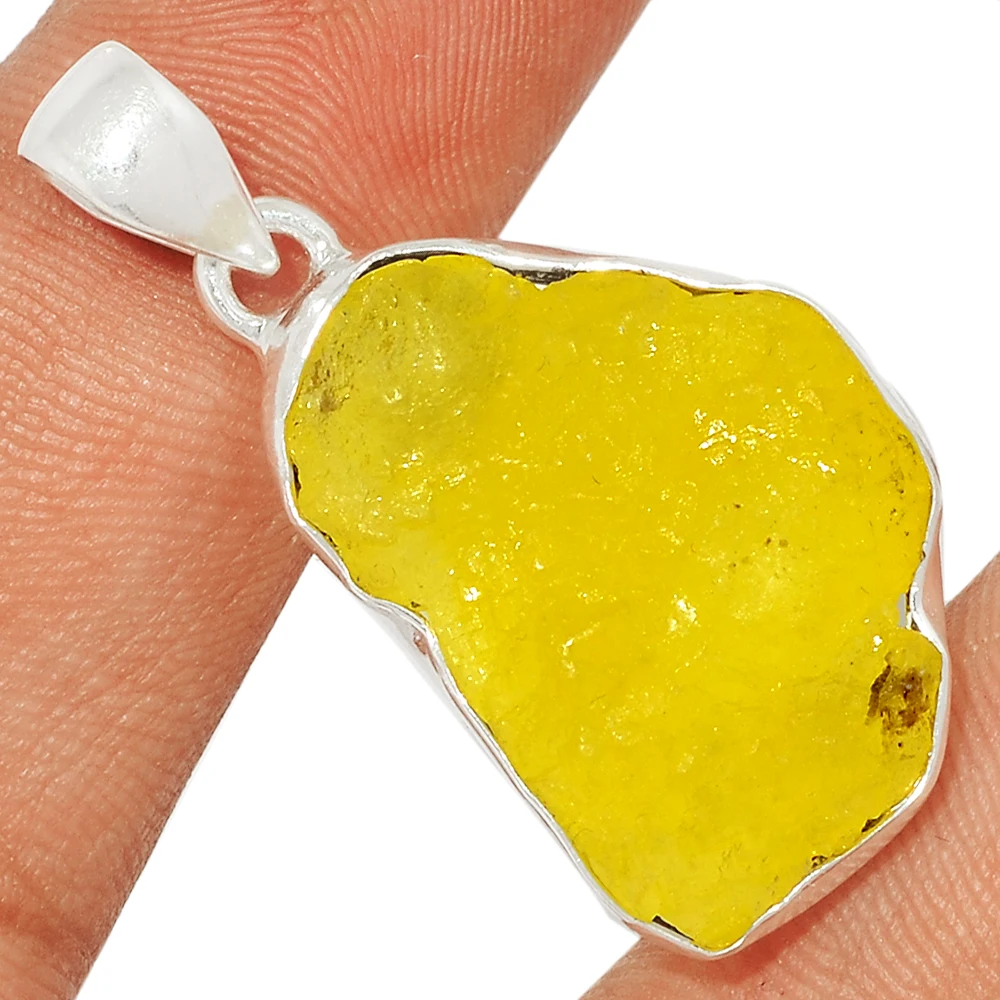 Высококачественные жемчужно-желтые подвески с кристаллом Brucite серебряное ожерелье по хорошей цене