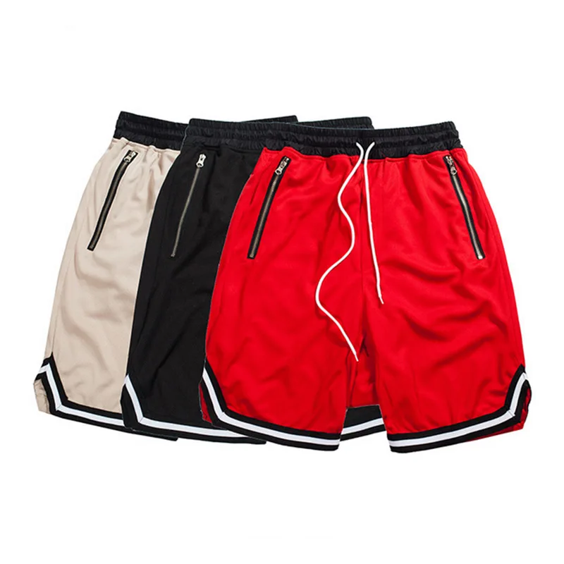 2024 Custom high quality athletic High quality men loose basketball shorts with waterproof zipper pocket
