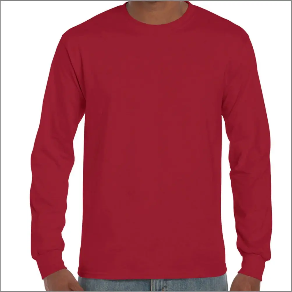 Plain  long sleeve unisex men t shirt with logo custom print men quick dry long sleeve t-shirt