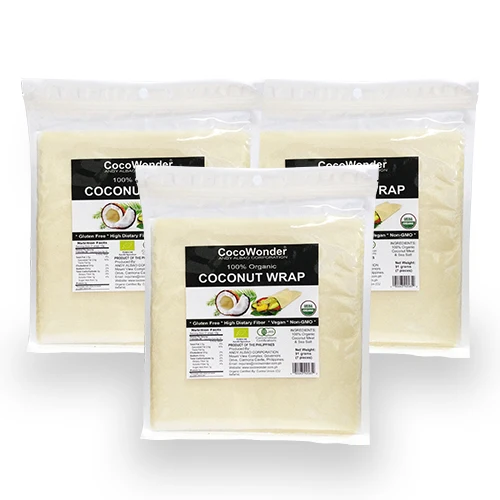 
1 case - COCONUT WRAP - Certified Organic by USDA & EU 