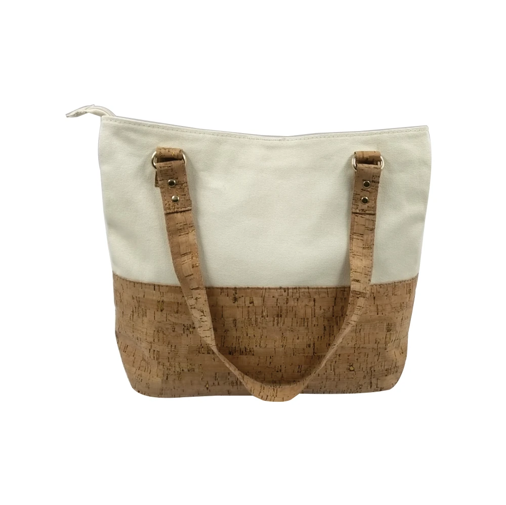 Eco friend переносная веганская холщовая с пробкой OEM более дешевая сумка-тоут логотипом на