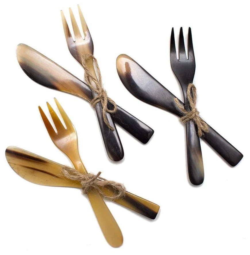 Wholesale Supply Horn Utensils Easy Washable Unique Cutlery Set Made In India Nice Quality Custom Flatware Set At Low Price