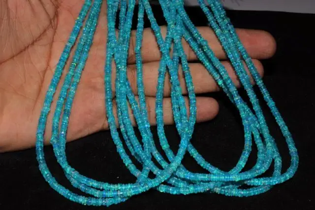  16 дюймов AAA класс Paraiba синий Эфиопский огненный опал Гладкий Круглый Бисер для ювелирных изделий