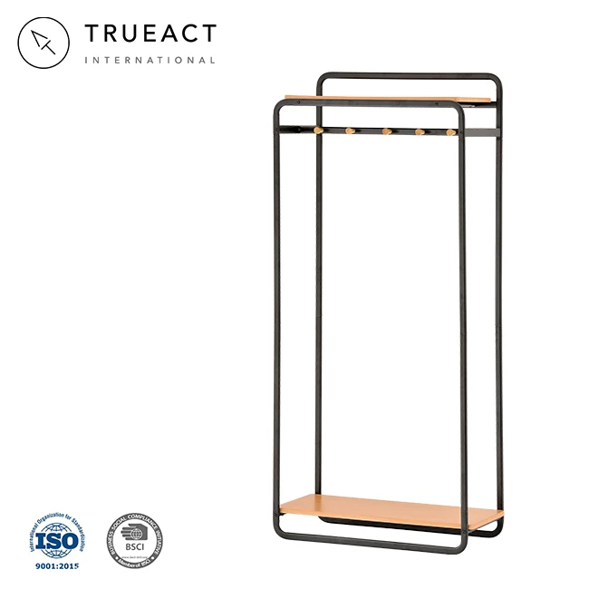 Industrial loft style metal clothes hanger stand