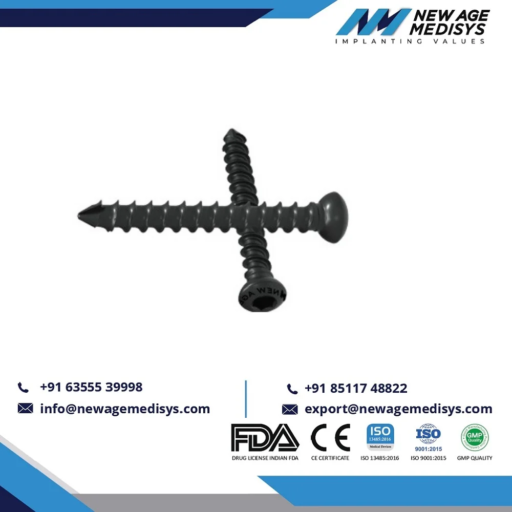 
High Rank Medical Products Rajkot Trauma Orthopedic Implants titanium Cortical Screw 3.5mm Bones Fracture Fixation 